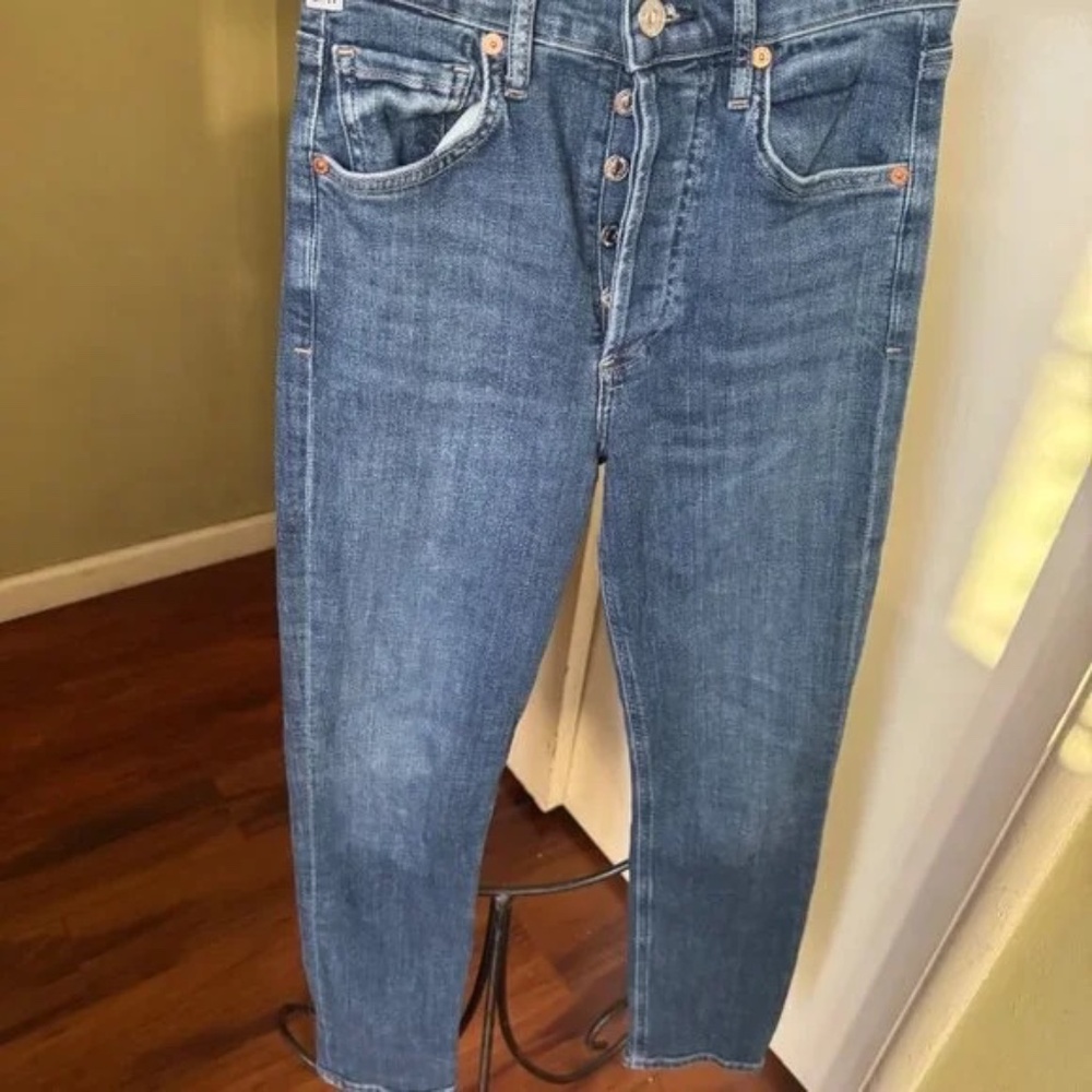 CITIZENS OF HUMANITY JOLENE PREMIUM VINTAGE BUTTON FLY SZ 24 NW STRETCH STRAIGHT